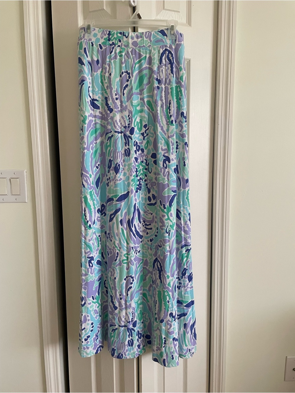 Lilly Pulitzer Pastel Floral Print Skirt - Mint, Lavender & blue
